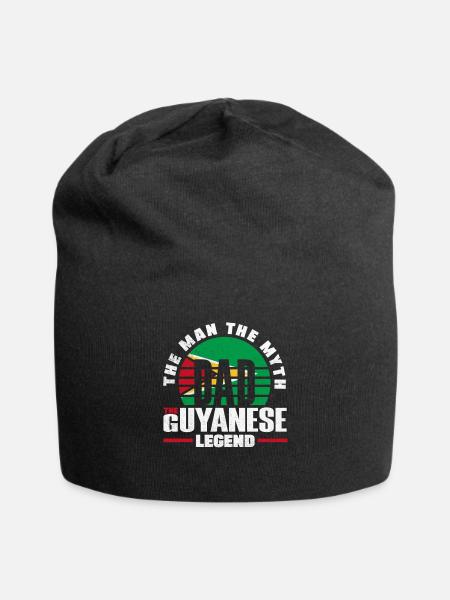 Guyana Guyana Guyana Drapeau Père - Bonnet en jersey - noir