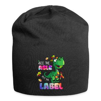Autism See The Able Not The Label - Jersey Beanie - black - Front