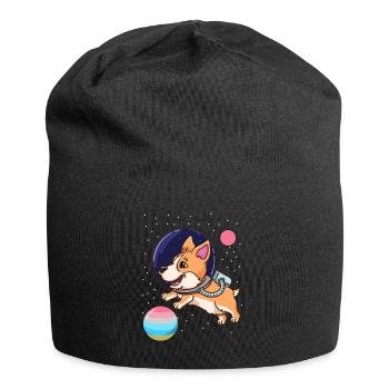 Fierté de l’astronaute Corgi Genderflux - Bonnet en jersey - noir - Devant