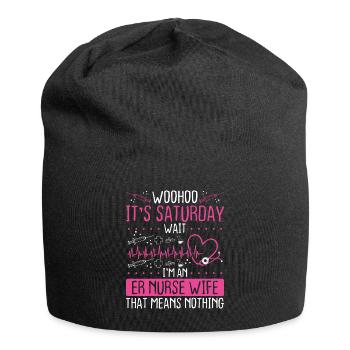 Night Shift ER Nurse Husband Emergency Room Nurse - Jersey-Beanie - Schwarz - Vorne