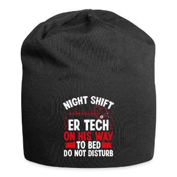 Night Shift Emergency Room Nursing ER Nurse - Jersey Beanie - black - Front