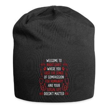 Emergency Room Nurse Night ER Nurse Appreciation - Jersey Beanie - black - Front