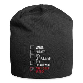 Night Shift ER Nurse Relationship ER Nursing - Jersey Beanie - black - Front
