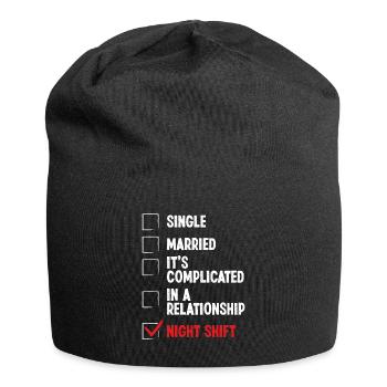 Factory Worker Night Shift Production Funny - Jersey Beanie - black - Front