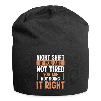 Night Shift Factory Worker Humor Production Funny - Jersey-Beanie - Schwarz - Vorne