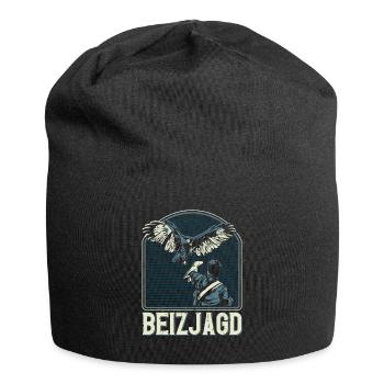 Greifvogel Beizjagd Spruch Falkner Vogelfreunde - Jersey-Beanie - Schwarz - Vorne