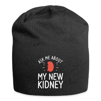 Ask Me About My New Kidney Transplant Surgery - Jersey-Beanie - Schwarz - Vorne