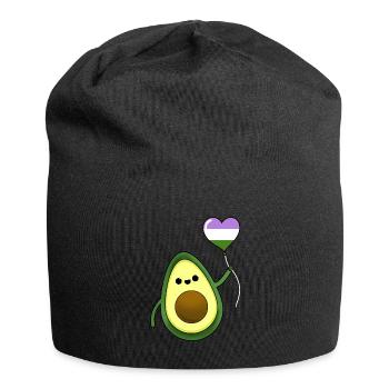 Avocat avec ballon de fierté Genderqueer - Bonnet en jersey - noir - Devant