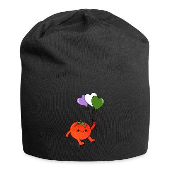 Tomato Heart Balloon Genderqueer Pride - Bonnet en jersey - noir - Devant