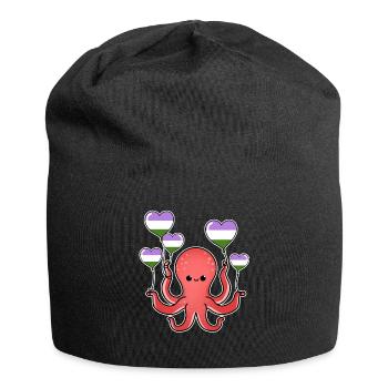 Octopus Balloon Genderqueer Pride - Bonnet en jersey - noir - Devant