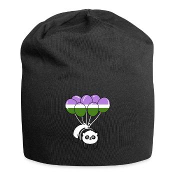 Panda Balloon Genderqueer Pride - Bonnet en jersey - noir - Devant