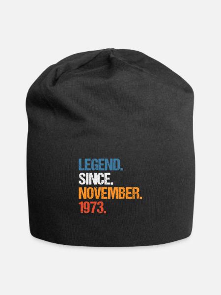 Legend Since November 1973 Geburtstag - Jersey-Beanie - Schwarz