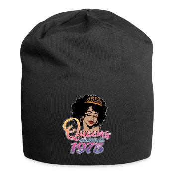 Les reines sont nées en 1975 - 47e anniversaire pour les femmes - Bonnet en jersey - noir - Devant