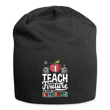ESL Teacher Linguist I Teach Future Bilinguals - Jersey Beanie - black - Front