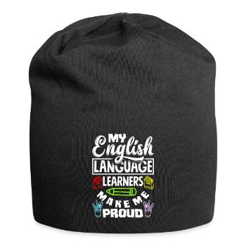 ESL Teacher Linguist Multilingual Teaching - Jersey Beanie - black - Front
