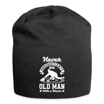 Curling Player for a Curler Never Underestimate - Jersey Beanie - black - Front