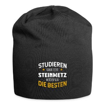Steinmetz Studiere kann jeder - Jersey-Beanie - Schwarz - Vorne