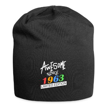 1963 - Jahrgang 1963 - Jersey-Beanie - Schwarz - Vorne