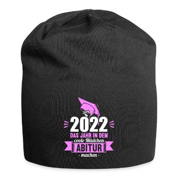Abitur Gymnasium Damen und Herren Abi 2022 - Jersey-Beanie - Schwarz - Vorne