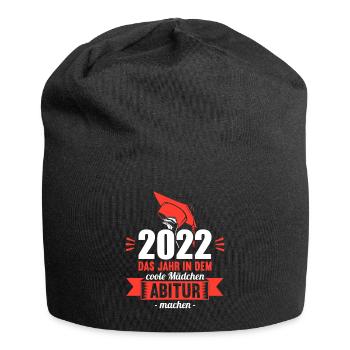Abitur Gymnasium Damen und Herren Abi 2022 - Jersey-Beanie - Schwarz - Vorne