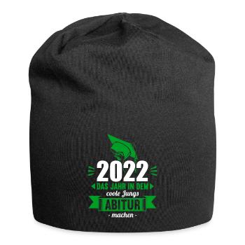 Abitur Gymnasium Damen und Herren Abi 2022 - Jersey-Beanie - Schwarz - Vorne