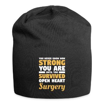 Jusqu’à ce que vous ayez survécu à la chirurgie à cœur ouvert du cœur - Bonnet en jersey - noir - Devant