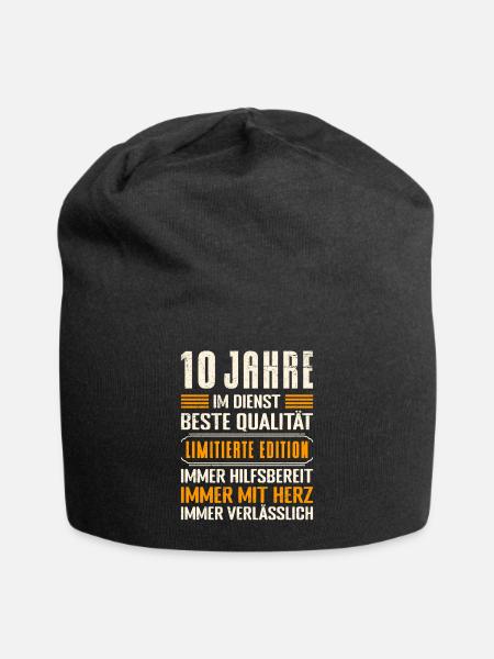 Dienstjubiläum 10 Jahre Qualität Arbeitsjubiläum - Jersey-Beanie - Schwarz