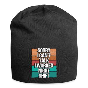 Factory Worker Night Shift Production Job Funny - Jersey-Beanie - Schwarz - Vorne