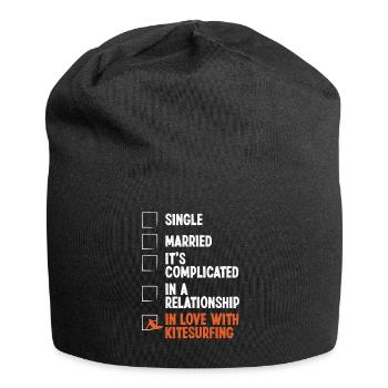 Kitesurfing Relationship Status Kiteboarder Kite - Jersey-Beanie - Schwarz - Vorne