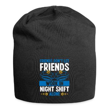 Police Officer Co Worker Night Shift Policeman - Jersey-Beanie - Schwarz - Vorne