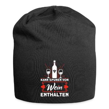 Wein Weinliebhaber Weintrinker Weinfest Geschenk - Jersey-Beanie - Schwarz - Vorne