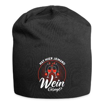 Wein Weinliebhaber Weintrinker Weinfest Geschenk - Jersey-Beanie - Schwarz - Vorne