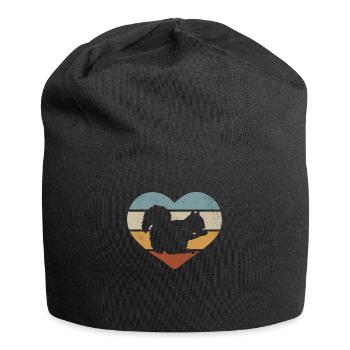 Squirrel Heart Squirrel Lover sweet - Jersey Beanie - black - Front