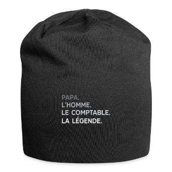 Papa Comptable L'Homme La Légende Cadeau Humour - Bonnet en jersey - noir - Devant