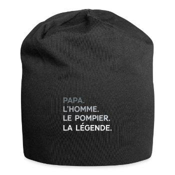 Papa Pompier L'Homme La Légende Cadeau Humour - Bonnet en jersey - noir - Devant