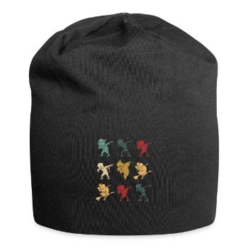 Dabbing Halloween Squelette Zombie Ghost Witch Effrayant - Bonnet en jersey - noir - Devant