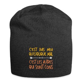 C'est Pas Moi Qui explique Mal - Bonnet en jersey - charbon - Devant