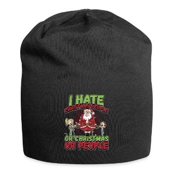 I Hate Christmas People Or Christmas Or People - Jersey Beanie - black - Front