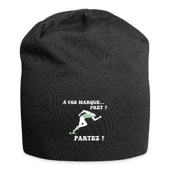 À vos marques.. Prêts? Partez! - Bonnet en jersey - noir - Devant