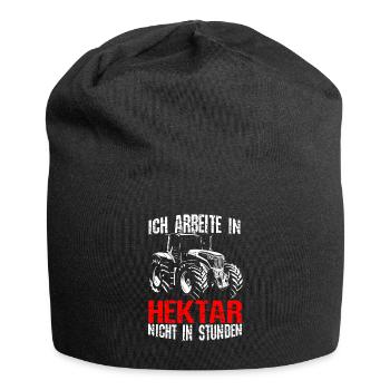 Hektar Bauer Traktor Landwirt Landwirtschaft Agrar - Jersey-Beanie - Schwarz - Vorne