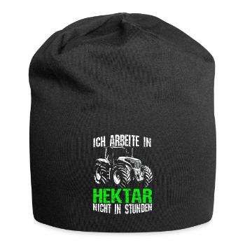 Beruf Bauer Traktor Landwirt Landwirtschaft Agrar - Jersey-Beanie - Schwarz - Vorne