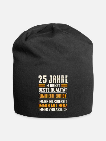 Firmenjubiläum 25 Jahre Dienstjubiläum Arbeit - Jersey-Beanie - Schwarz