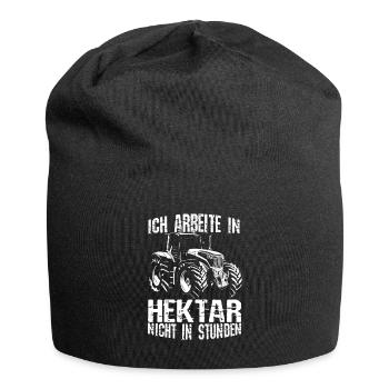 Beruf Bauer Traktor Landwirt Landwirtschaft Agrar - Jersey-Beanie - Schwarz - Vorne