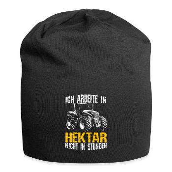 Hektar Bauer Traktor Landwirt Landwirtschaft Agrar - Jersey-Beanie - Schwarz - Vorne
