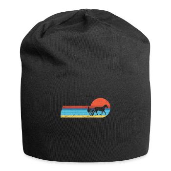 Harnais de chevaux de trot Chevaux de sport équestre - Bonnet en jersey - noir - Devant