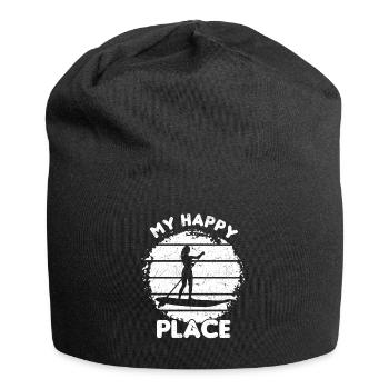 SUP Girl My Happy Place I Sports nautiques Stand Up - Bonnet en jersey - noir - Devant