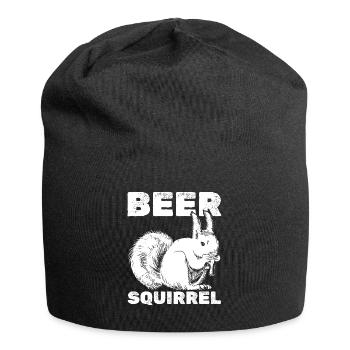 Squirrel, funny squirrel lover, - Jersey Beanie - black - Front