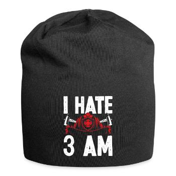 Firefighter I hate 3 at Funny Night Shift Firemen - Jersey Beanie - black - Front