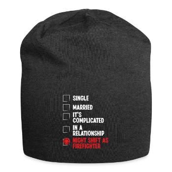 Night Shift Fireman RelationshipStatus Firefighter - Jersey Beanie - charcoal grey - Front