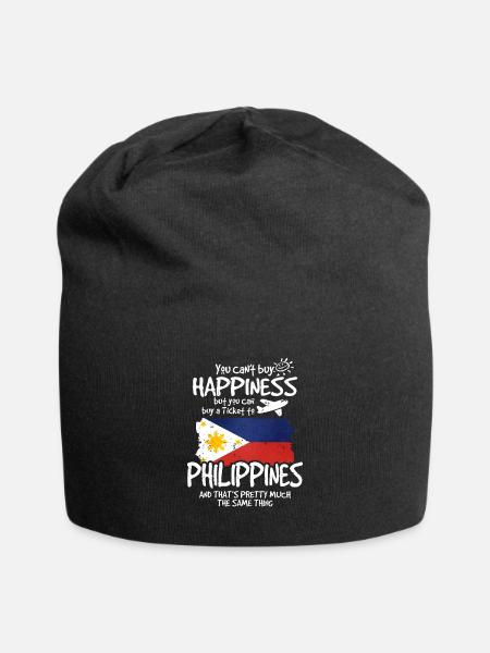 Philippinen - Jersey-Beanie - Schwarz